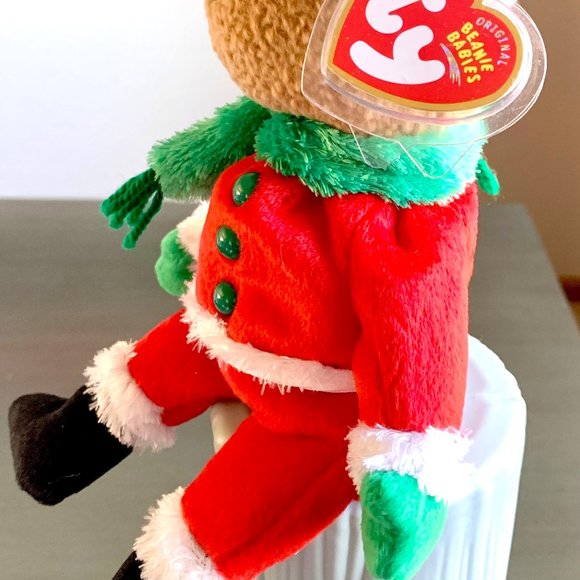 2004 40139 Kringle Christmas Teddy Bear Retired Ty Beanie Baby Plush MWMT - Picture 2 of 6